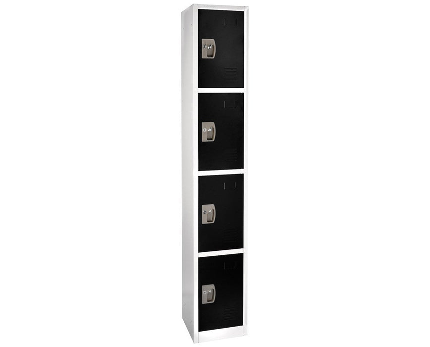 Large 4 Door Locker. Black
