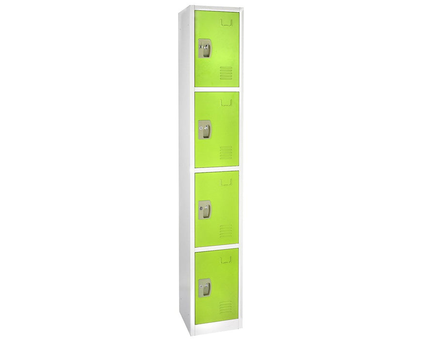 Large Locker w/ 4 Doors & 4 Hooks, Green