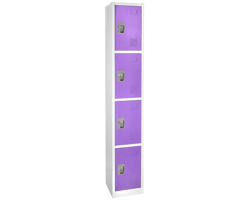 Large Purple Locker w/ 4 doors 4 hooks