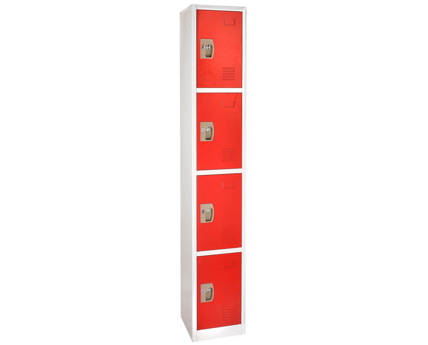 Large Red Locker w/ 4 doors 4 hooks