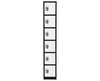 Large 6 Door Locker. Black Body w/ White Doors