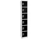 Large Black Locker w/ 6 doors 6 hooks