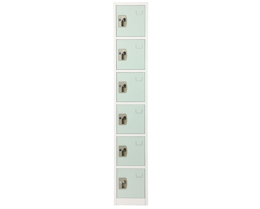 Large 6 Door Locker. Misty Green