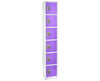 Large Purple Locker w/ 6 doors 6 hooks