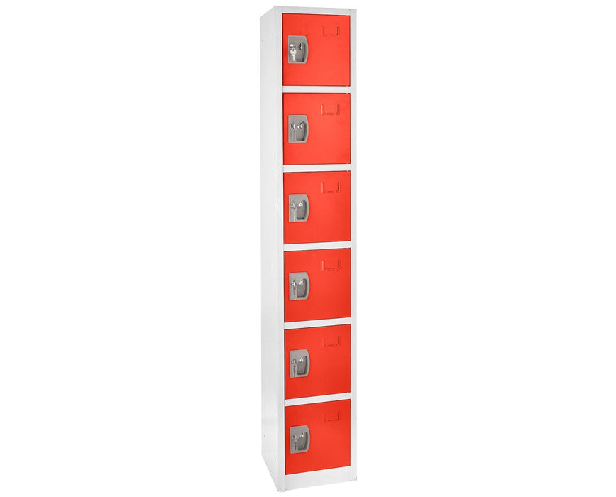Large Red Locker w/ 6 doors 6 hooks