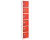 Large Red Locker w/ 6 doors 6 hooks
