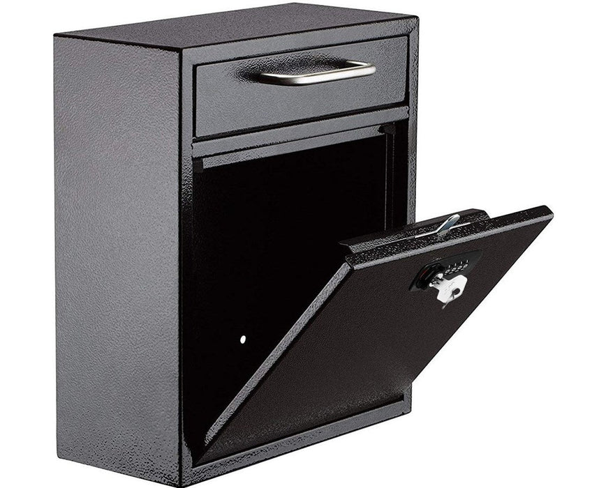 Ultimate Wall Mount Drop Box w/ Key & Combination Lock