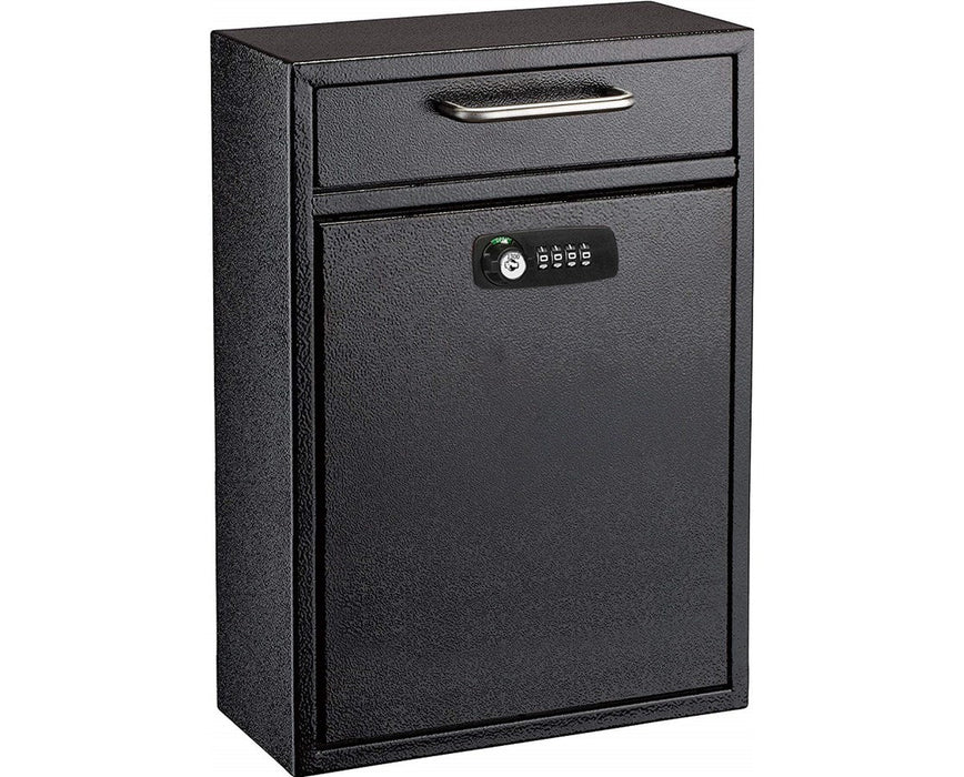 Ultimate Drop Box Wall Mounted Mail Box with Key and Combination lock, Large