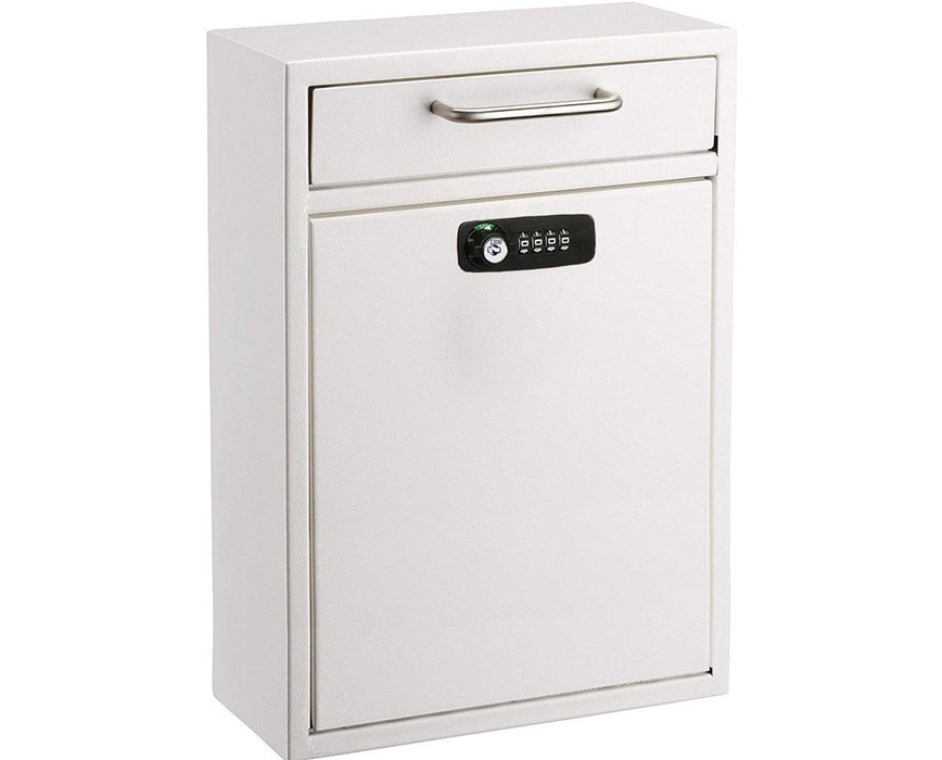 Ultimate Drop Box Wall Mounted Mail Box with Key and Combination lock, Large