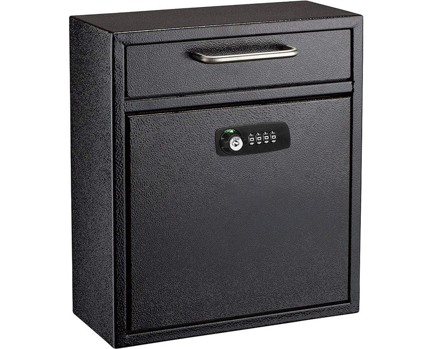 Ultimate Drop Box Wall Mounted Mail Box with Key and Combination lock, Medium