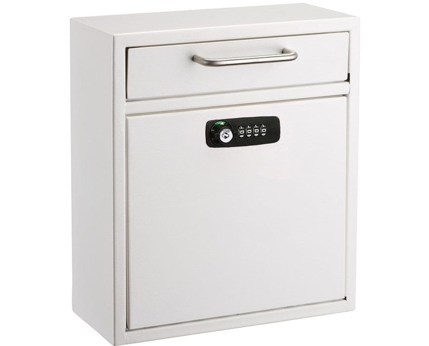 Ultimate Drop Box Wall Mounted Mail Box with Key and Combination lock, Medium