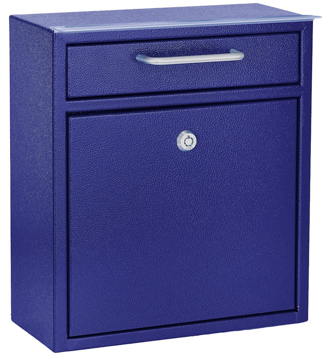 Ultimate Drop Box Wall Mounted Mail Box Blue Medium