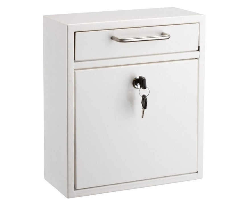 Ultimate Drop Box Wall Mounted Mail Box White Medium