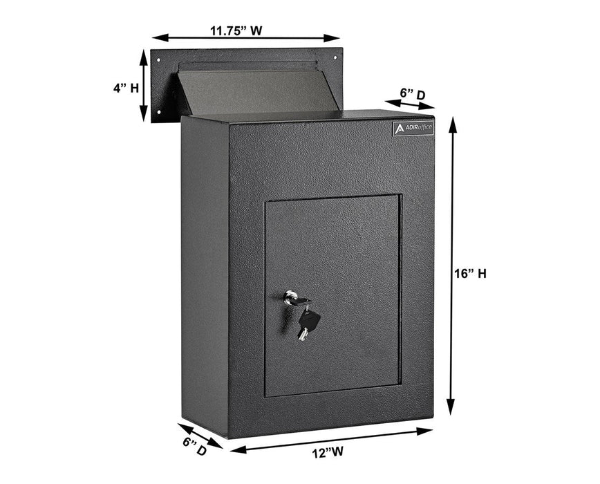 Through-the-Wall Drop Box w/ Adjustable Chute