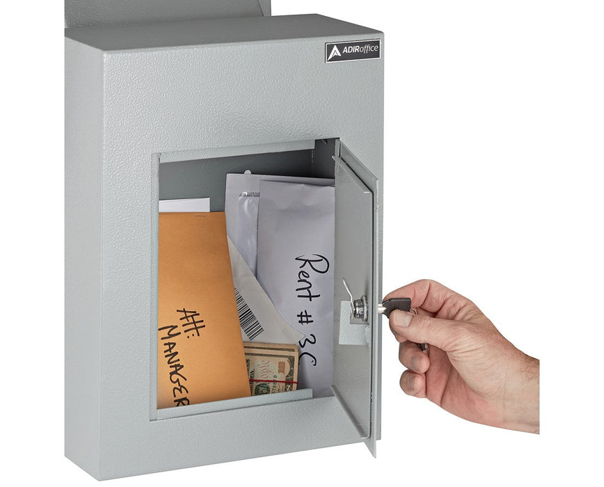Through-the-Wall Drop Box w/ Adjustable Chute