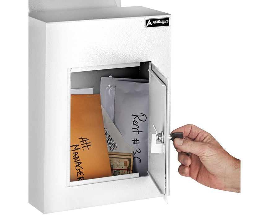 Through-the-Wall Drop Box w/ Adjustable Chute