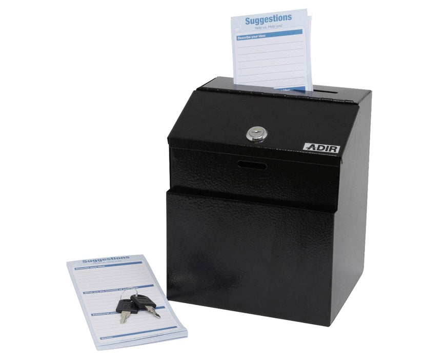 Steel Suggestion Box Black