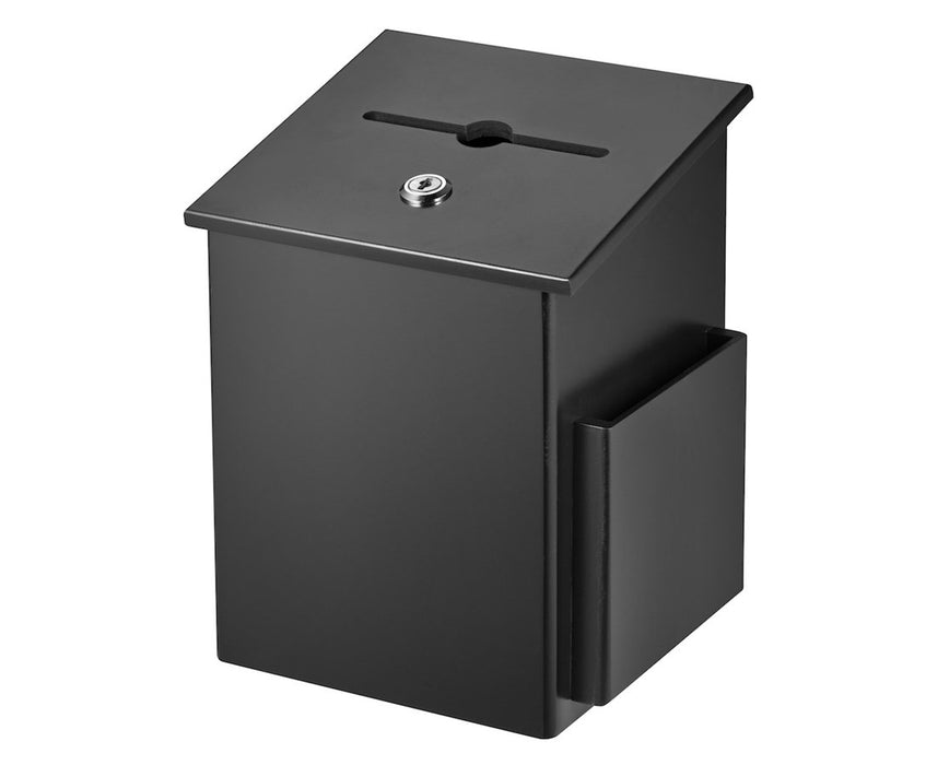 Squared Wood Suggestion Box - Black