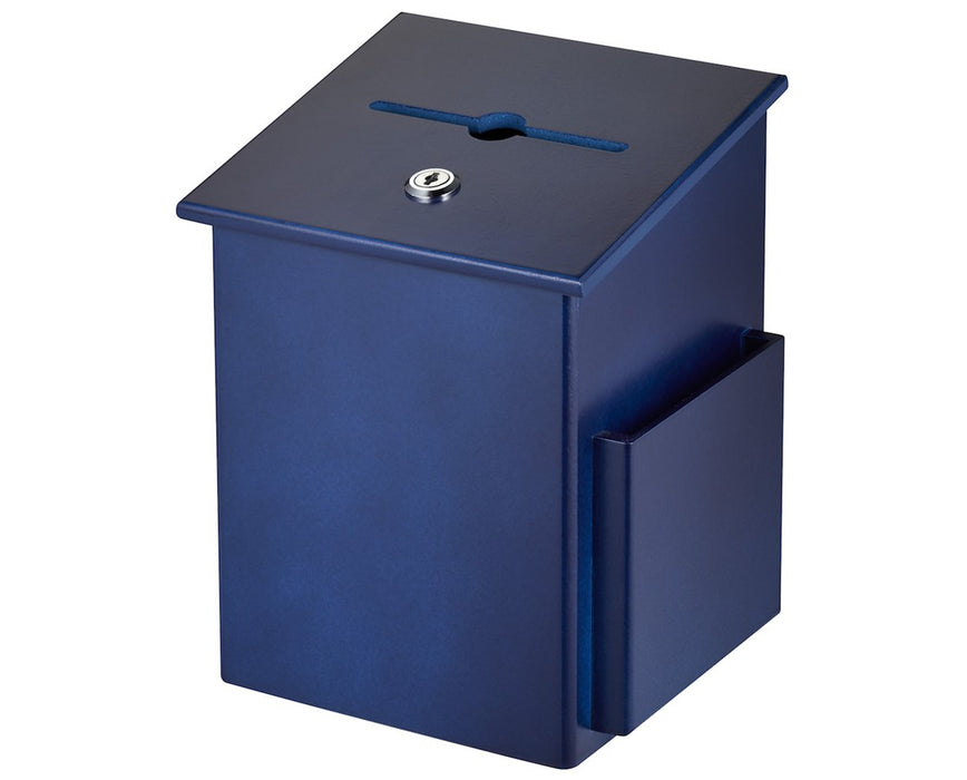 Squared Wood Suggestion Box - Blue