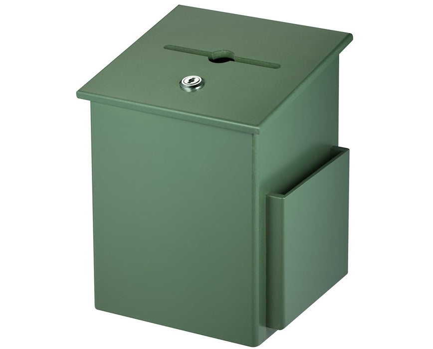 Squared Wood Suggestion Box - Green