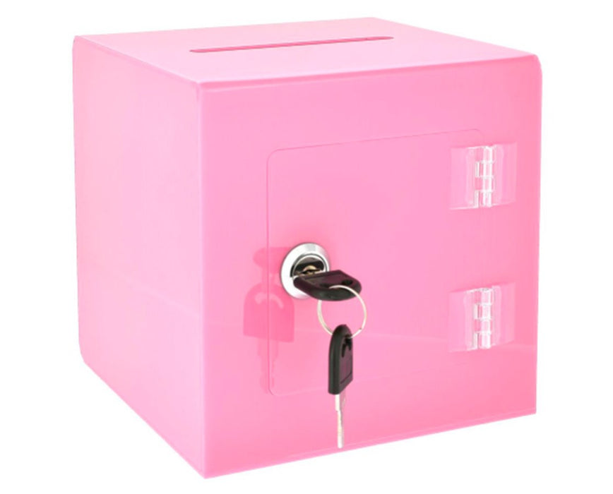 Acrylic Ballot and Donation Box with Easy Open Rear Door