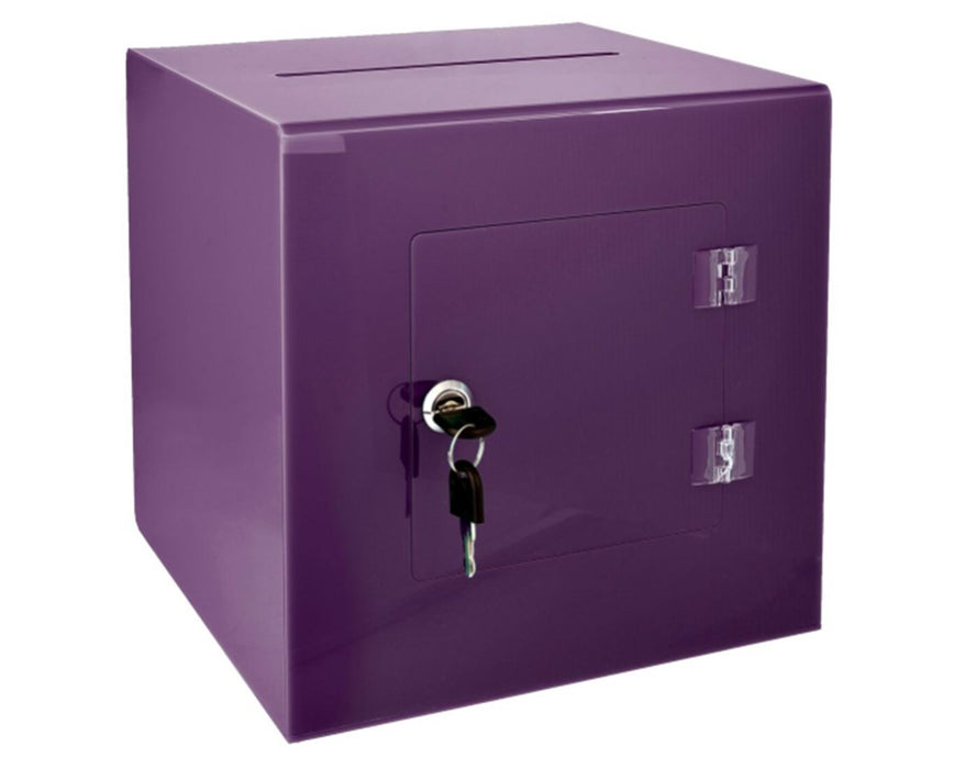Acrylic Ballot and Donation Box with Easy Open Rear Door