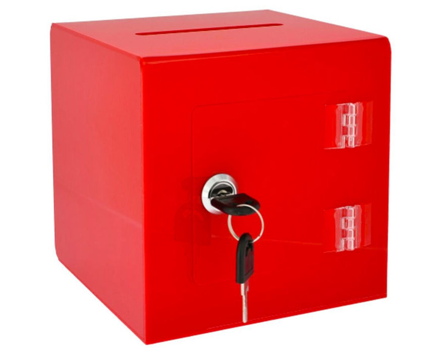 Acrylic Ballot and Donation Box with Easy Open Rear Door