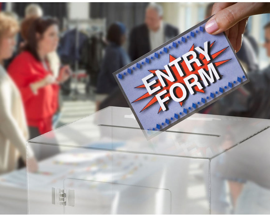Acrylic Ballot and Donation Box with Easy Open Rear Door