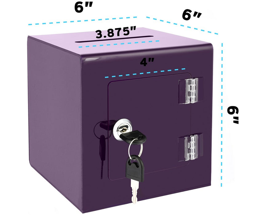 Acrylic Ballot and Donation Box with Easy Open Rear Door