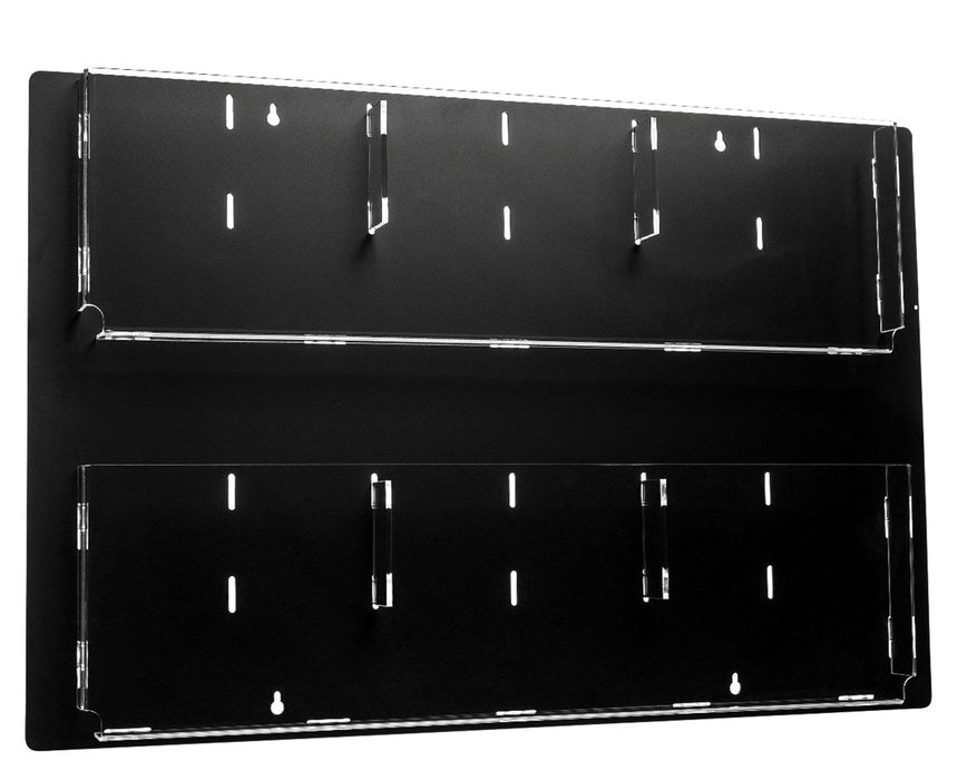 Hanging Magazine Rack with Adjustable Pockets 23" H x 29" W Black