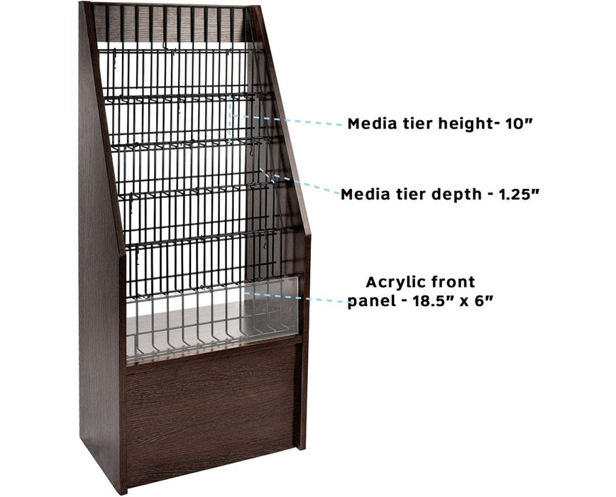 Wooden Magazine Rack & Brochure Holder