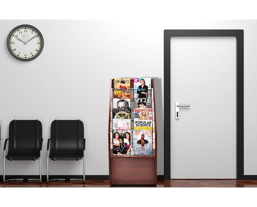 Wooden Magazine Rack & Brochure Holder