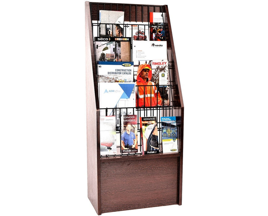 Wooden Magazine Rack & Brochure Holder