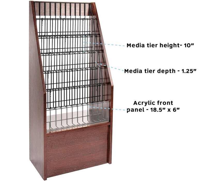 Wooden Magazine Rack & Brochure Holder
