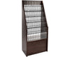 Black Wooden Literature Rack Brochure Holder