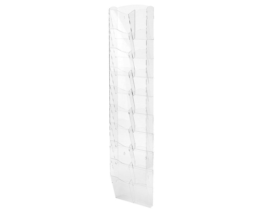 Hanging Magazine Rack with Clear Acrylic Adjustable Pockets 51 x 10