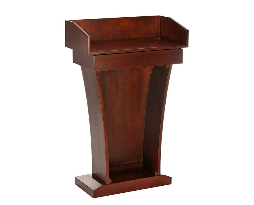 Wood Speaking Lectern, Drawer and Storage Area