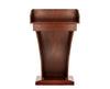 Wood Speaking Lectern, Drawer and Storage Area (Cherry Wood Grain)