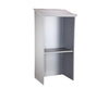 Lectern with Adjustable Shelf and Pen/Pencil Tray Silver Grain