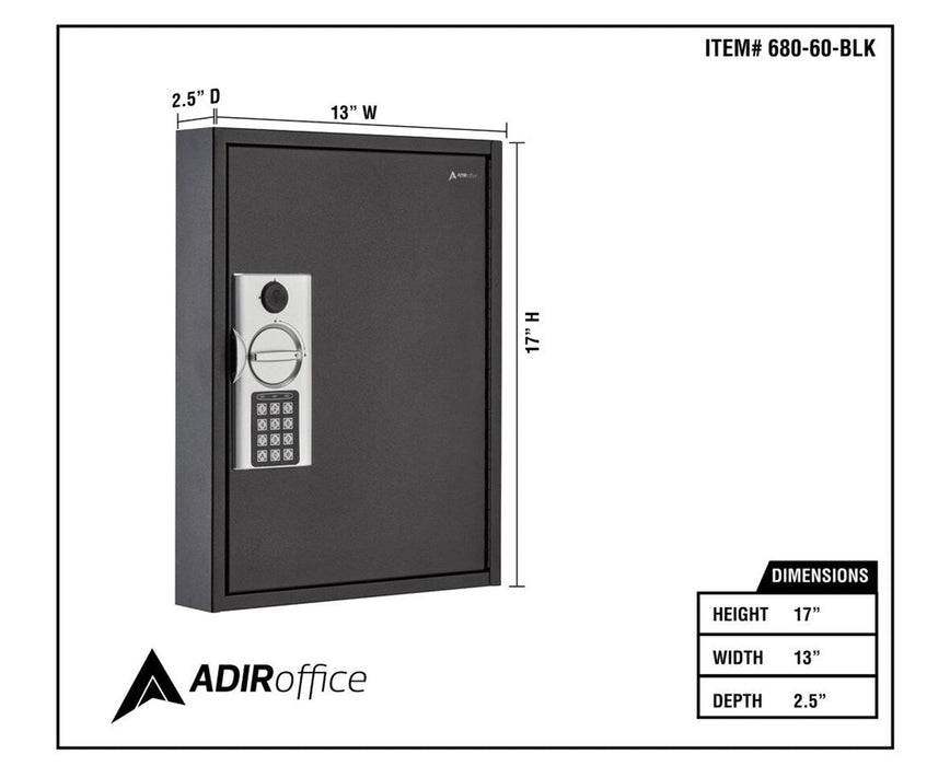 60-Hook Key Cabinet with Digital Lock