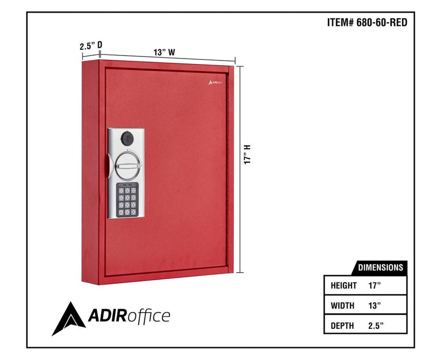 60-Hook Key Cabinet with Digital Lock