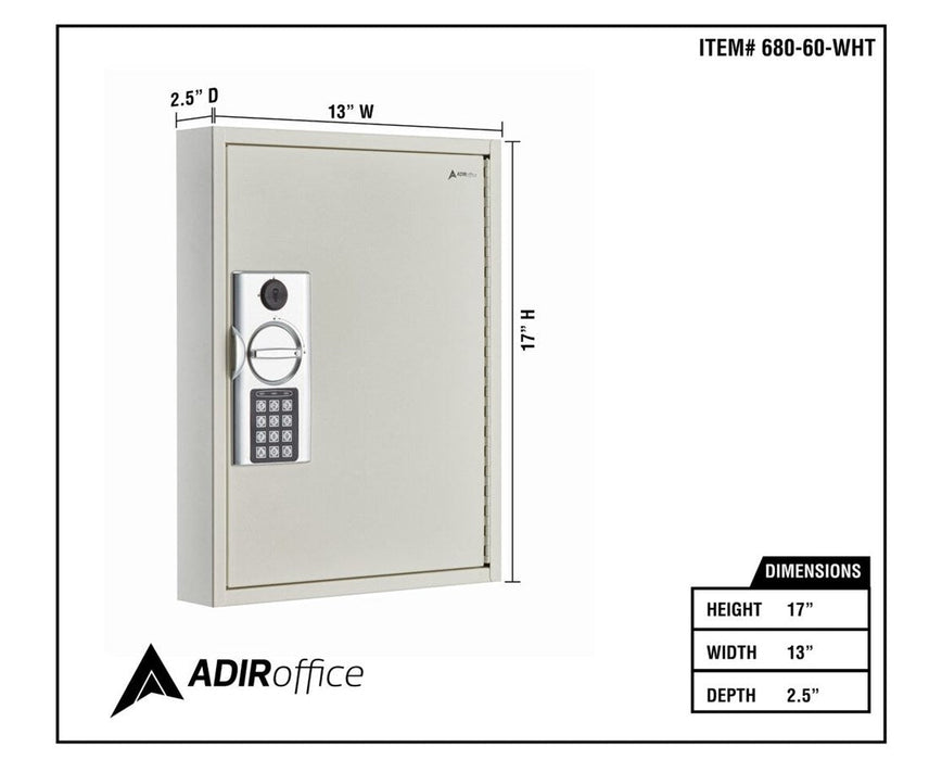 60-Hook Key Cabinet with Digital Lock