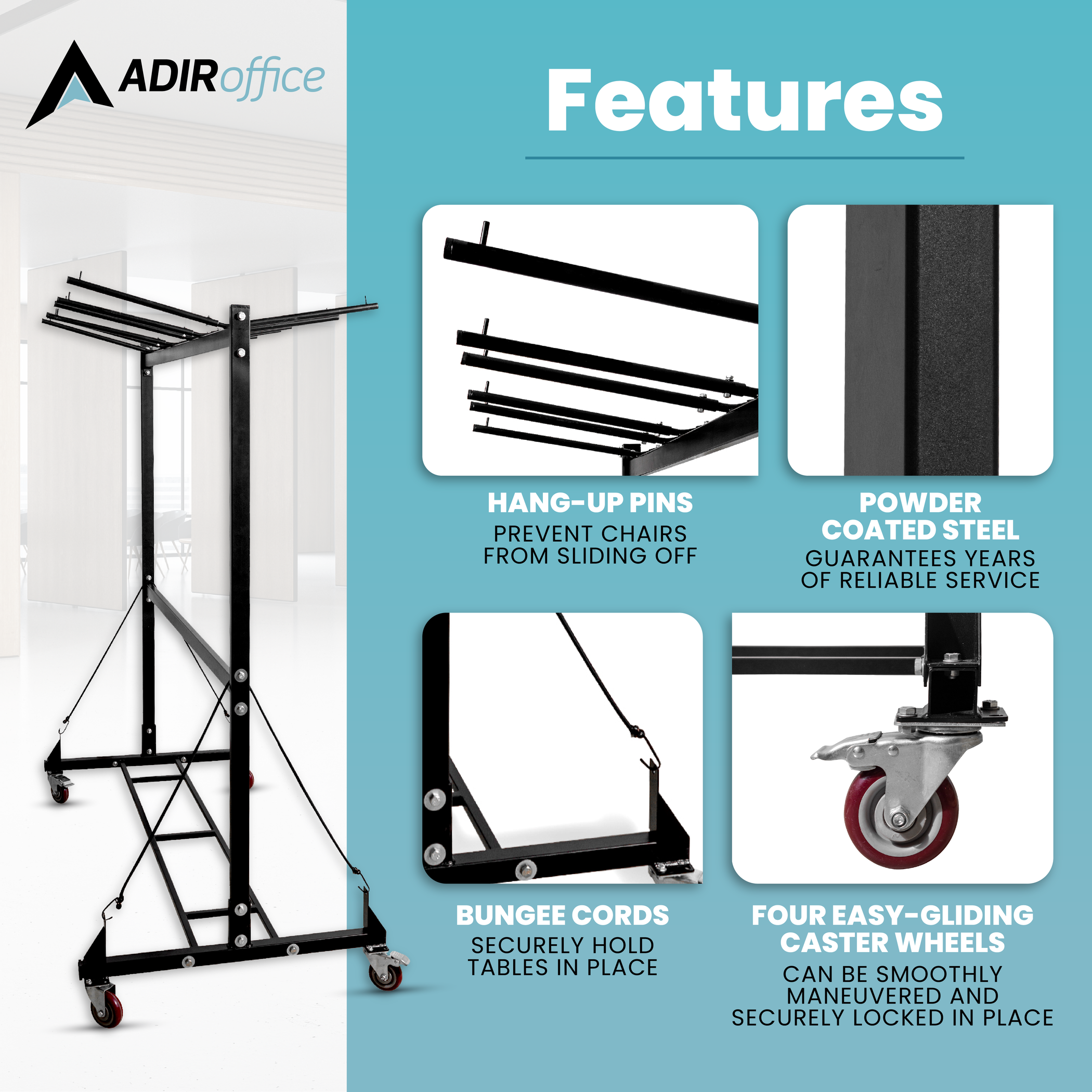 AdirOffice Chair & Table Combo Cart Save at — Tiger Medical