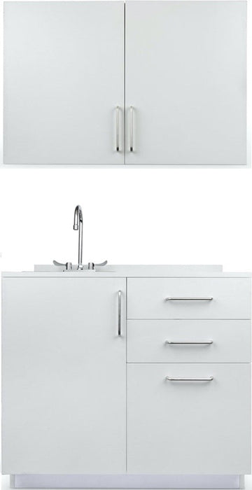 Wall & Base Cabinet Package. 36"W w/ Left Sink [Ships Assembled]