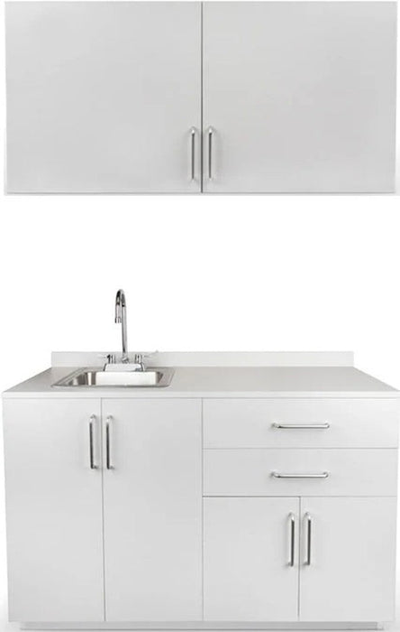Wall & Base Cabinet Package. 72"W w/ Left Sink [Ships Assembled]