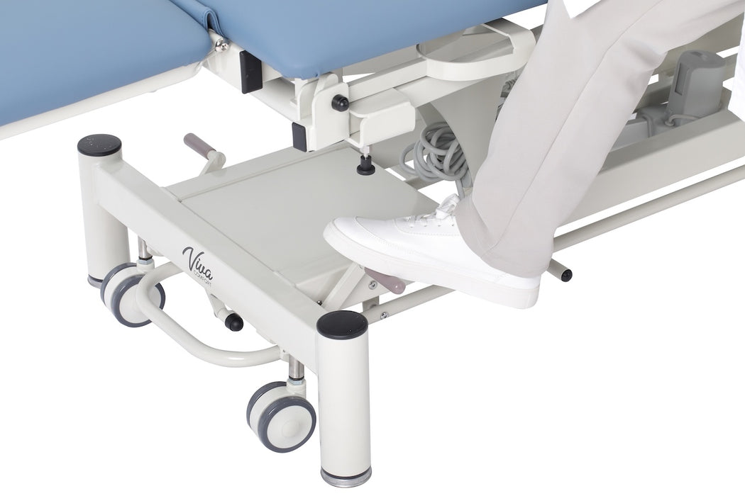 Power Hi-Lo Exam Table w/ Open Base, Adjustable Back, Drop Section, Casters & Antimicrobial Upholstery [Stirrups & Paper Dispenser Option]