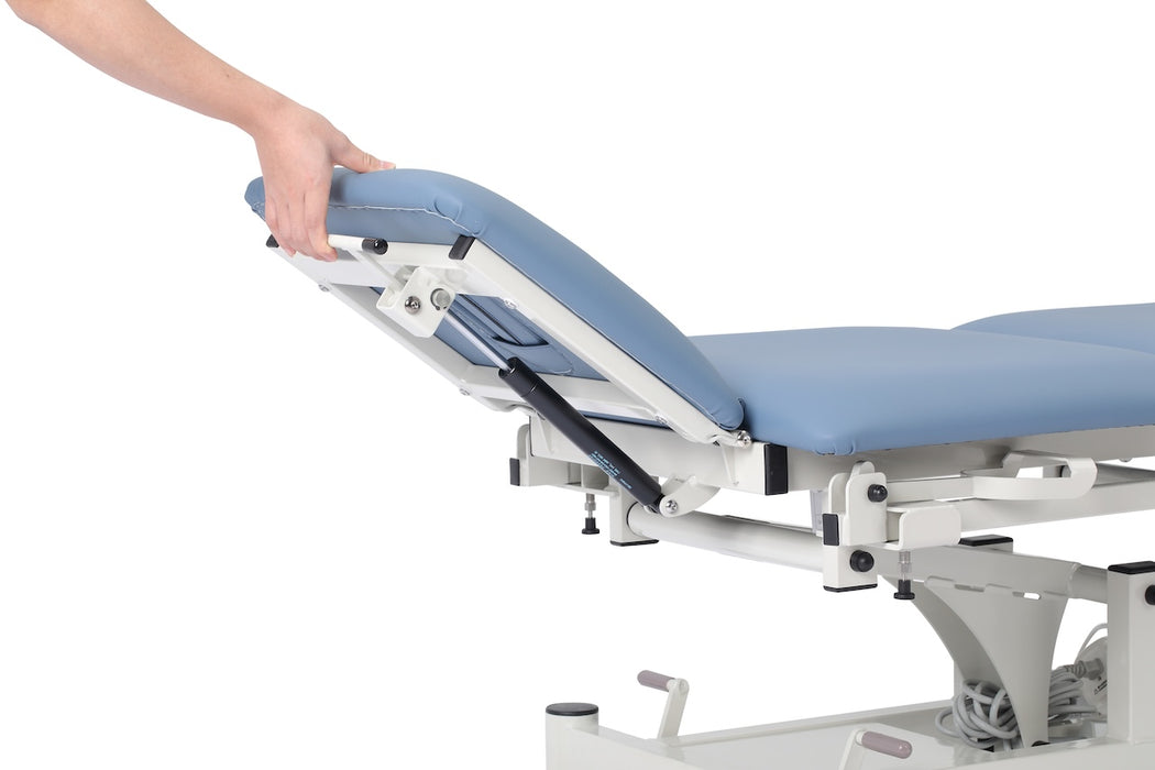 Power Hi-Lo Exam Table w/ Open Base, Adjustable Back, Drop Section, Casters & Antimicrobial Upholstery [Stirrups & Paper Dispenser Option]