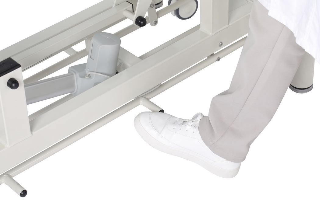 Power Hi-Lo Exam Table w/ Open Base, Adjustable Back, Drop Section, Casters & Antimicrobial Upholstery [Stirrups & Paper Dispenser Option]