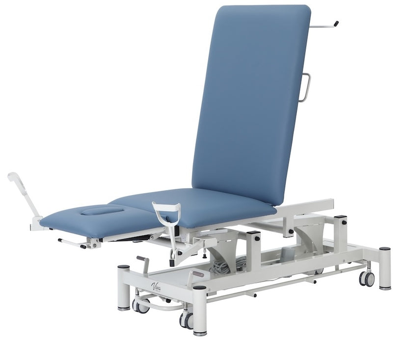Power Hi-Lo Exam Table w/ Open Base, Adjustable Back, Drop Section, Casters & Antimicrobial Upholstery [Stirrups & Paper Dispenser Option]