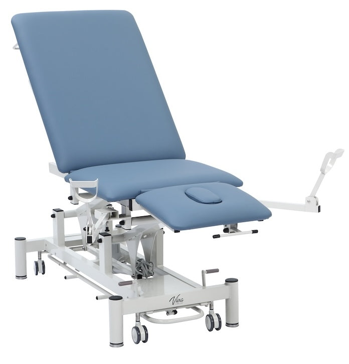 Power Hi-Lo Exam Table w/ Open Base, Adjustable Back, Drop Section, Casters & Antimicrobial Upholstery [Stirrups & Paper Dispenser Option]